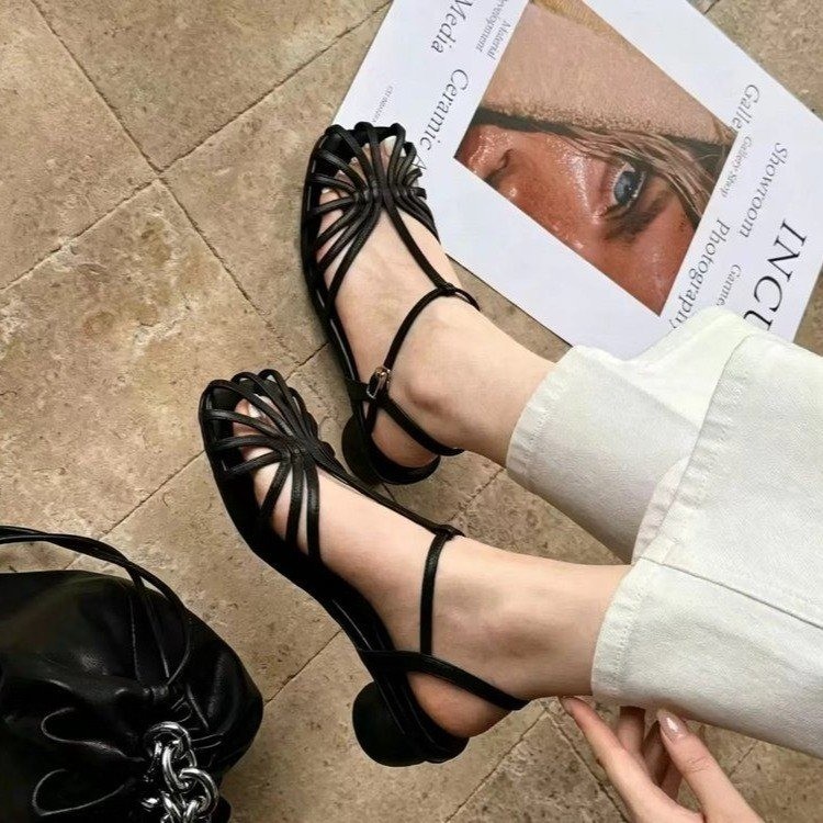Vintage Fashion Aesthetic - French-style Vintage Woven Toe Sandals 2026