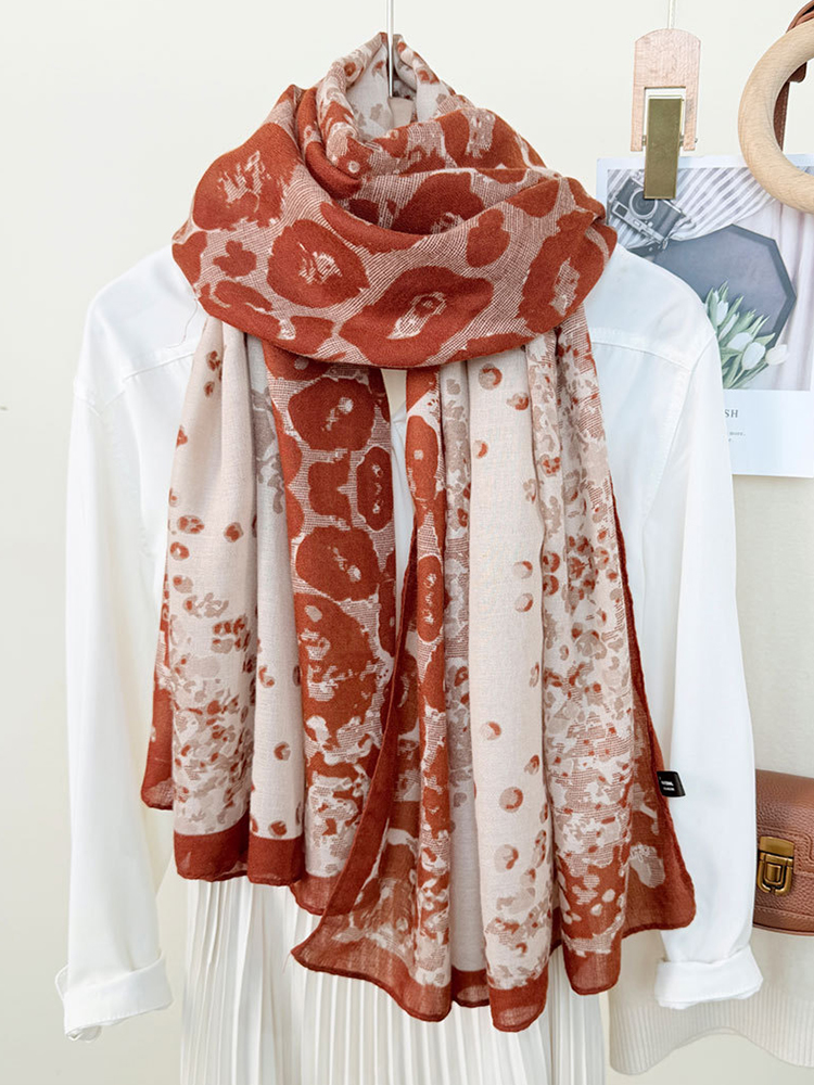 Vintage Fashion Hijab - Elegant Women Silk Scarf Beach Wrap