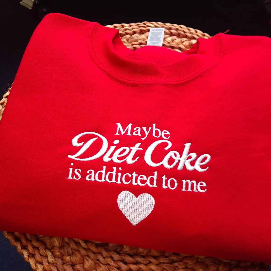 Vintage Fashion Tumblr - American Vintage Letters Embroidered Red Crewneck