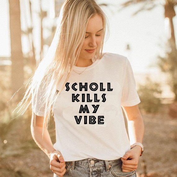 Vintage Fashion Tumblr - Sugarbaby Scholl Kills My Vibe T-shirt