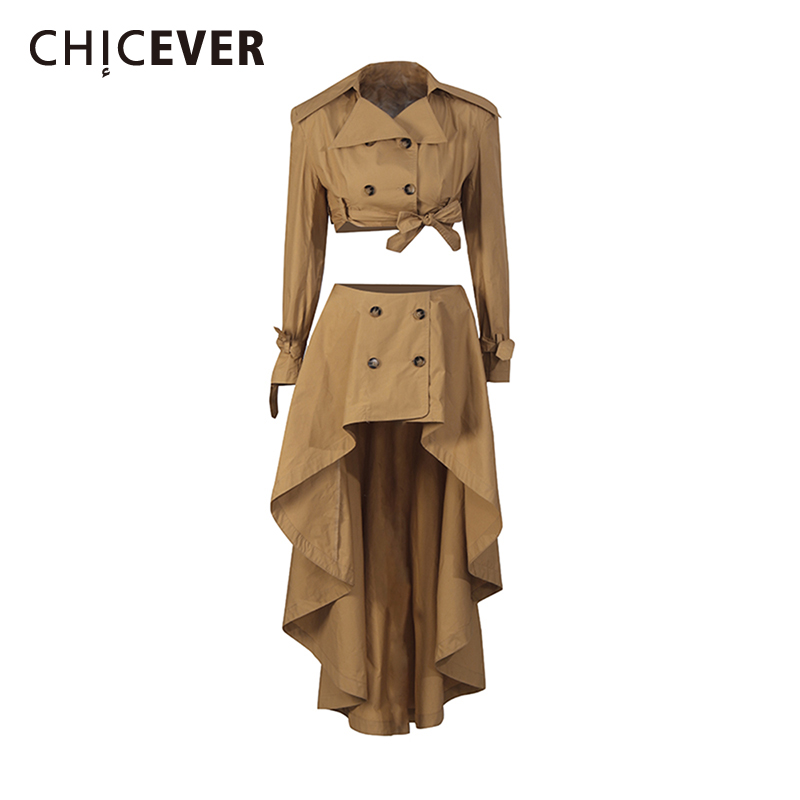 Vintage Fashion Jersey - CHICEVER Khaki Spliced Lace Up Two