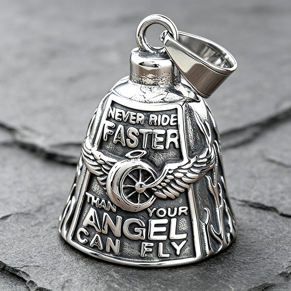 Vintage Fashion Wheel - 316L Stainless Steel Motorcycle Bell Keychain