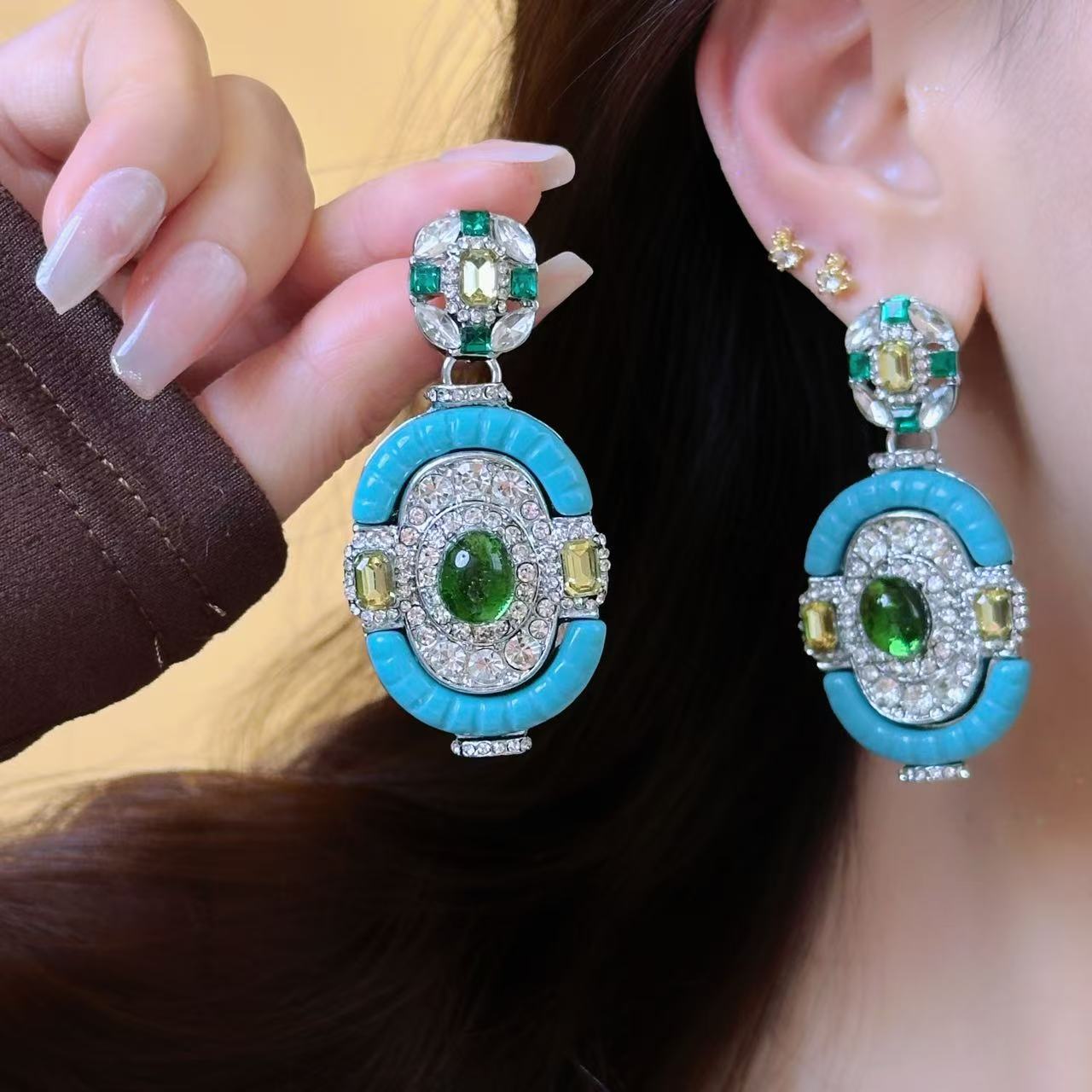 Vintage Turquoise Emerald Silv - Vintage Victorian Fashion recensione e prezzo