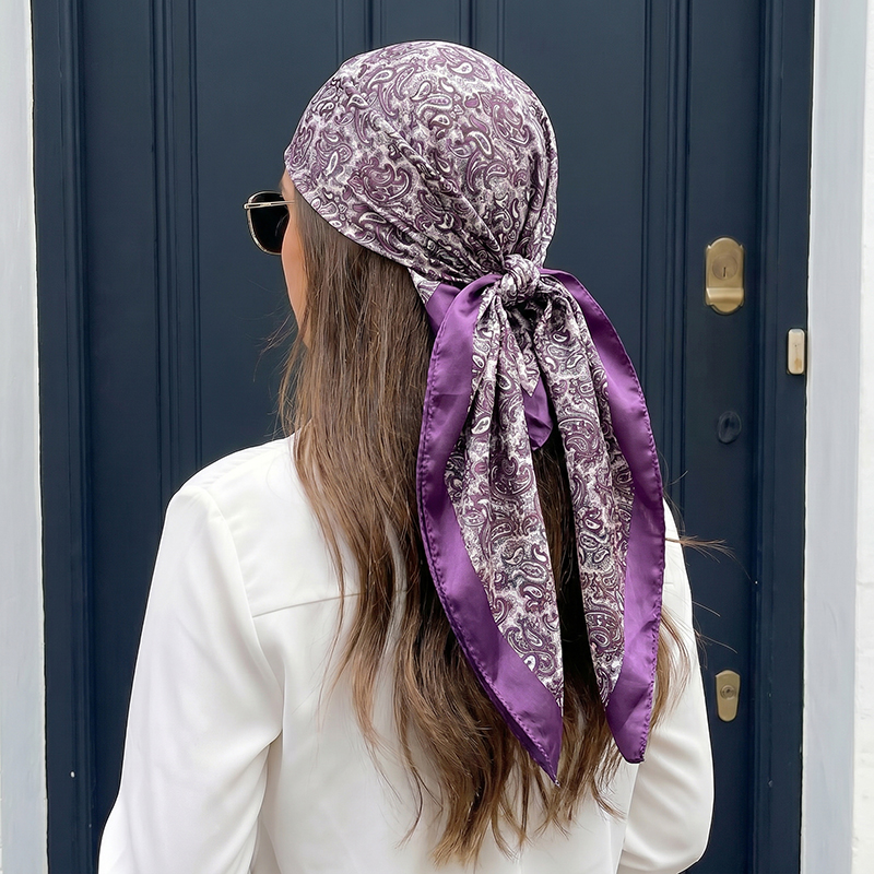Vintage Satin Square Scarf Boh - Vintage Fashion Hijab recensione e prezzo