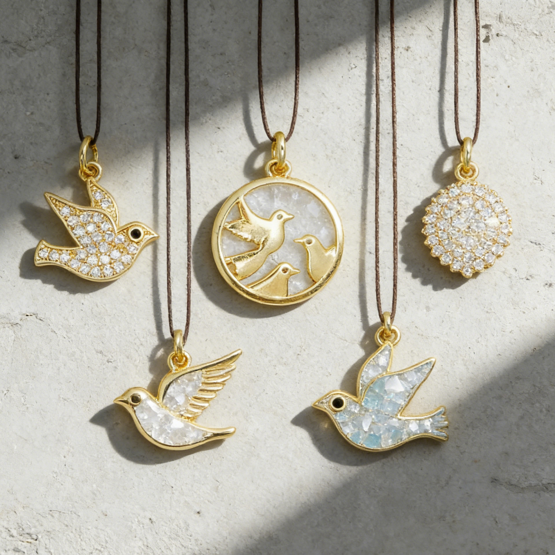 5Pcs Pendants Brass Cubic Zirc - Vintage Fashion Jewelry Necklaces recensione e prezzo