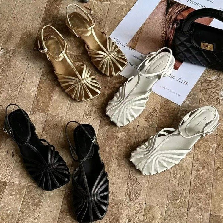 French-style Vintage Woven Toe - Vintage Fashion Aesthetic recensione e prezzo