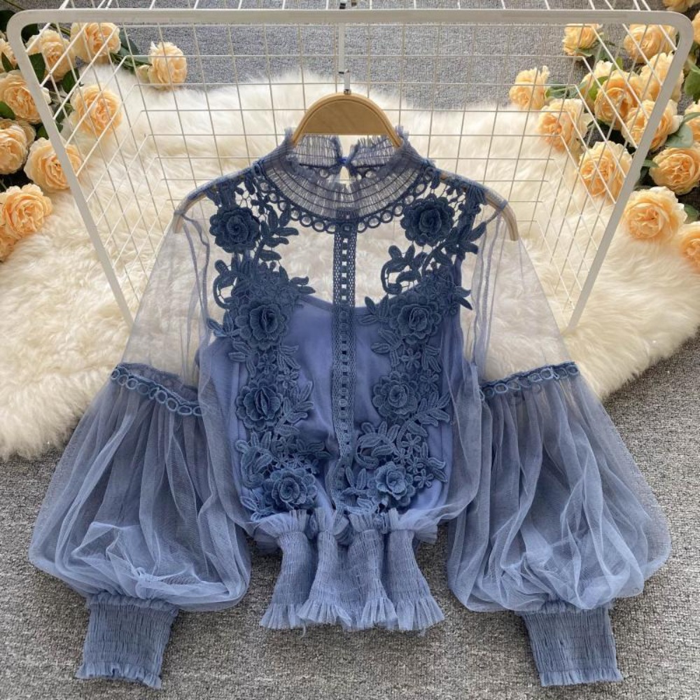 2Pcs/Set Lace Puff Long Sleeve - Vintage Fashion Jersey recensione e prezzo