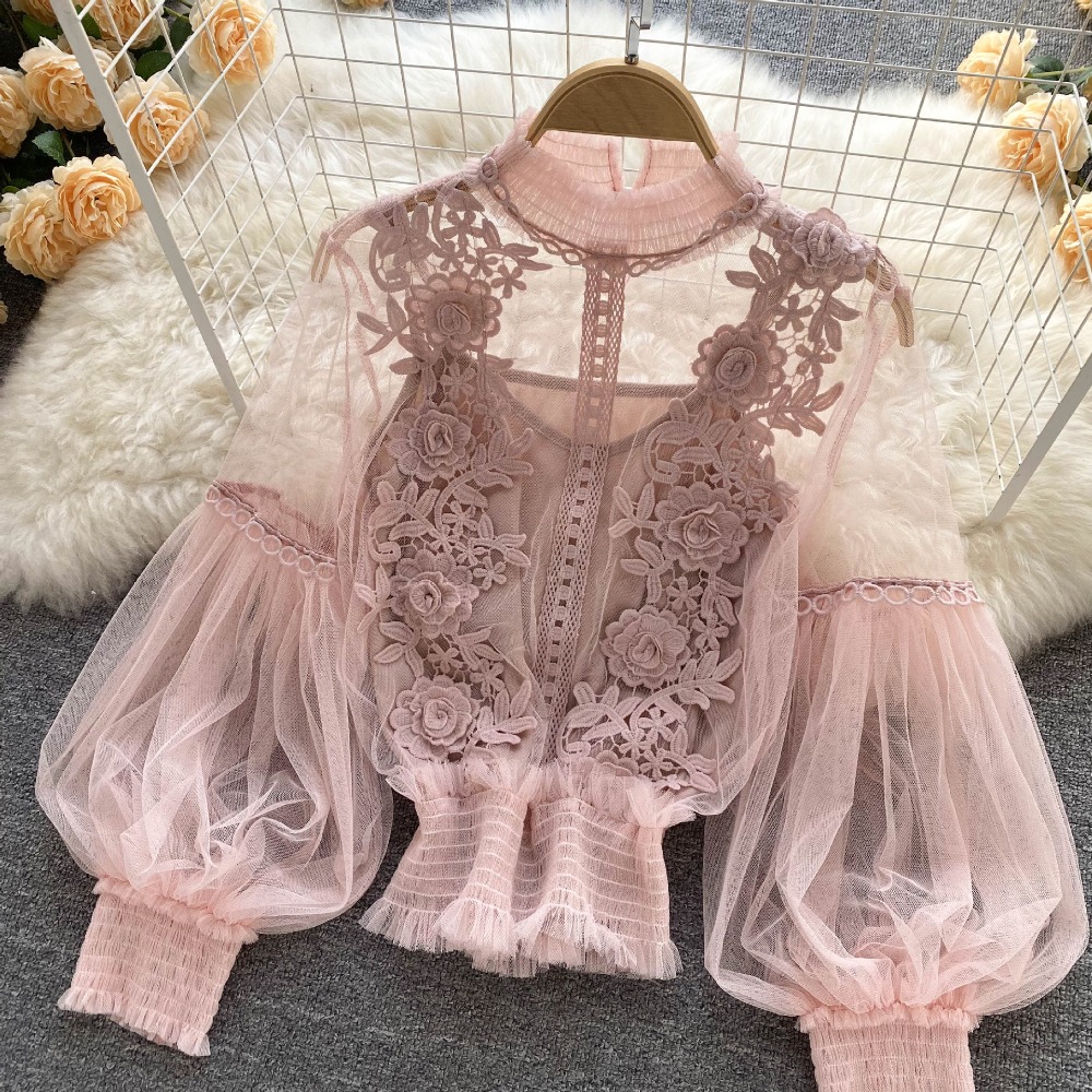 2Pcs/Set Lace Puff Long Sleeve - Vintage Fashion Jersey recensione e prezzo