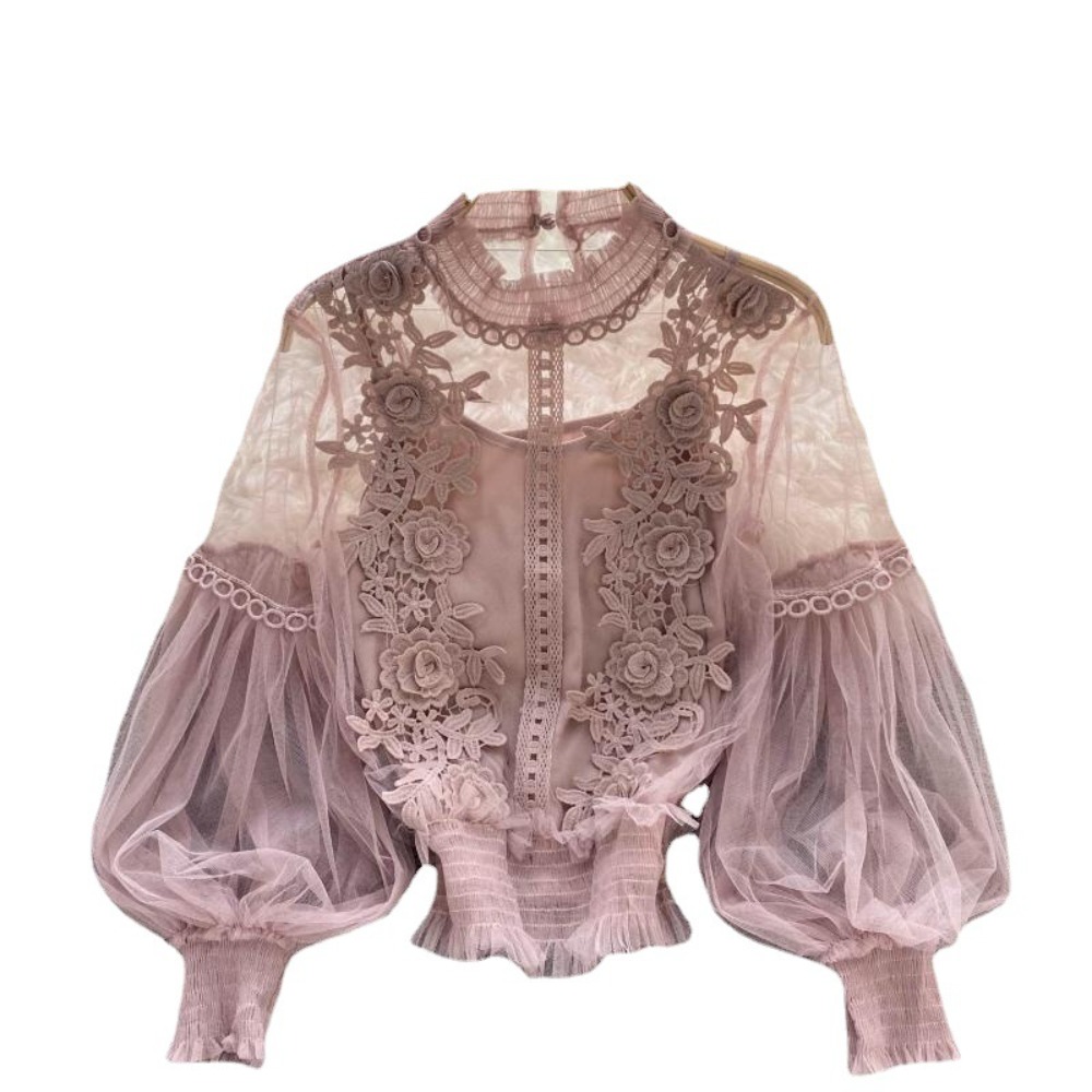 2Pcs/Set Lace Puff Long Sleeve - Vintage Fashion Jersey recensione e prezzo