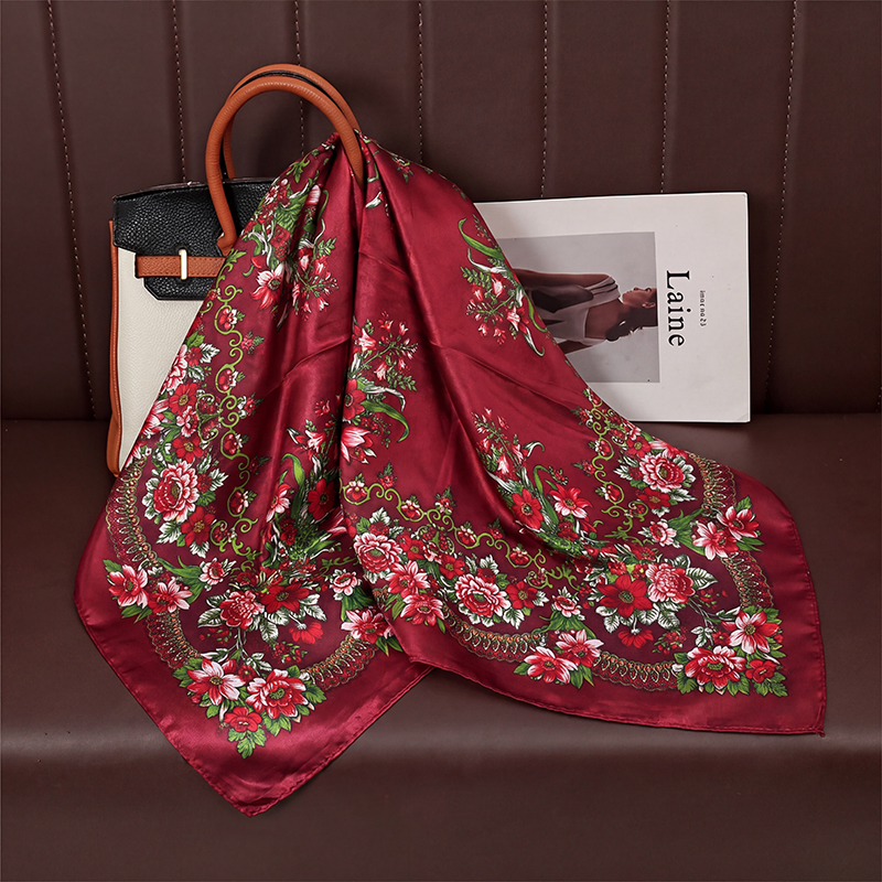 Vintage Satin Square Scarf Wom - Vintage Fashion Hijab recensione e prezzo