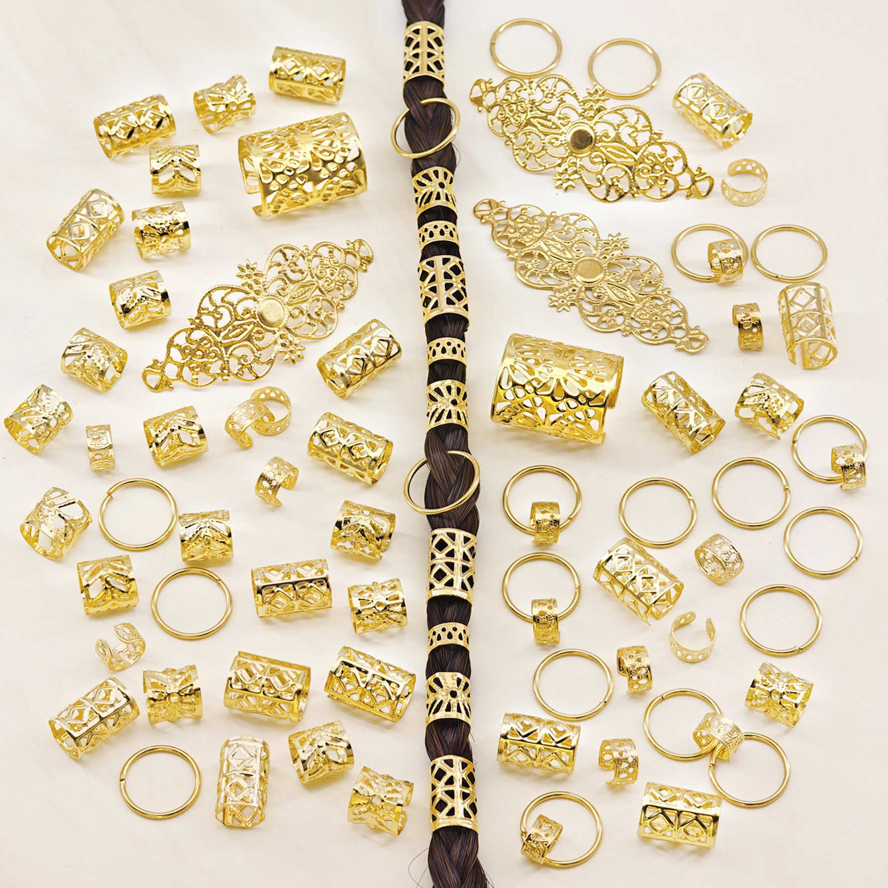 85pcs Alloy Hollow mesh Shape  - Vintage Fashion Rings recensione e prezzo
