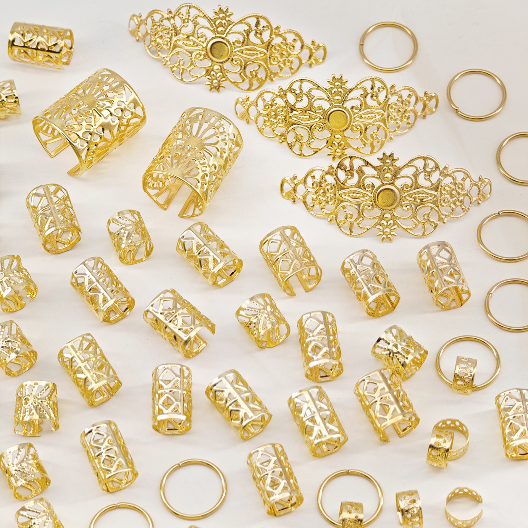 85pcs Alloy Hollow mesh Shape  - Vintage Fashion Rings recensione e prezzo