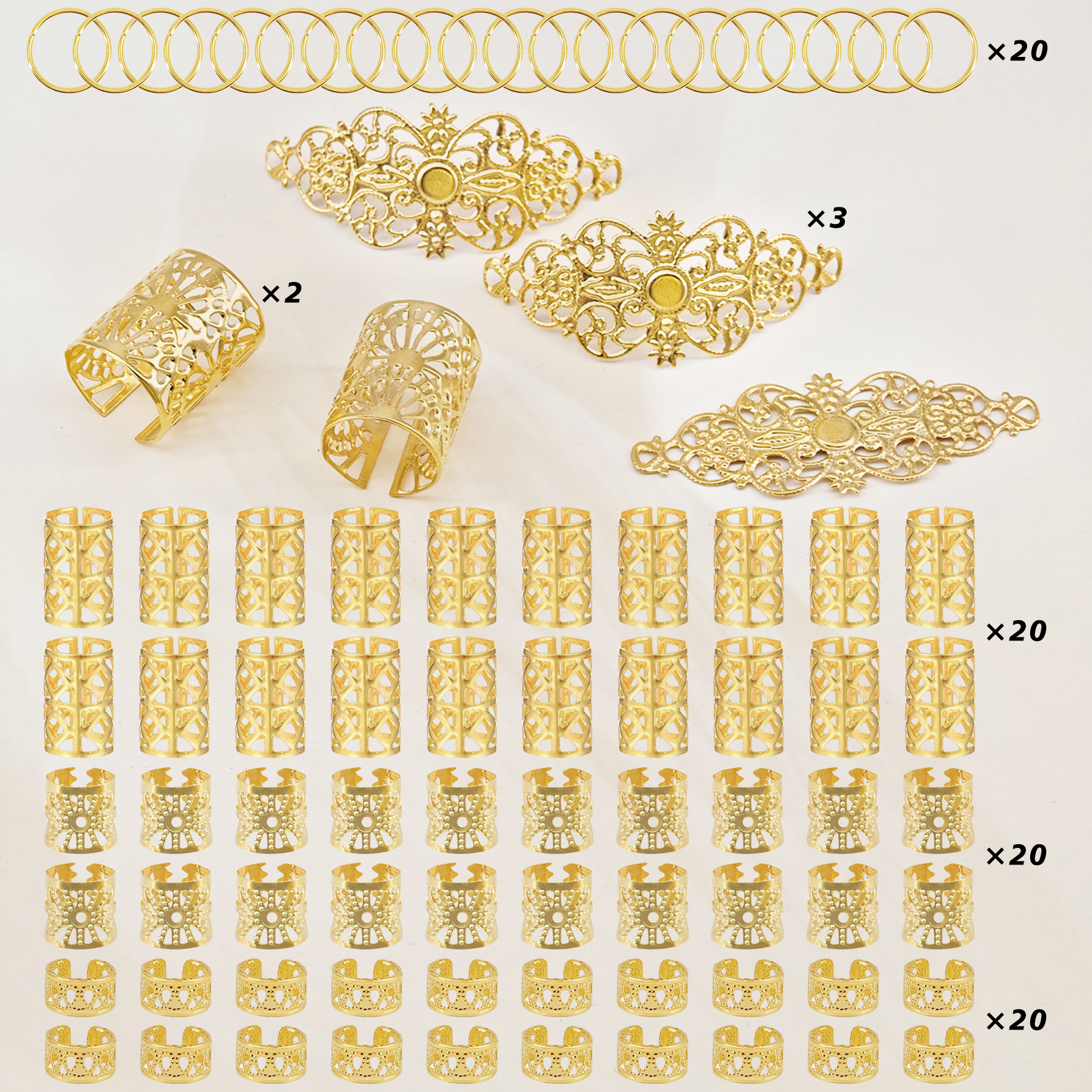 85pcs Alloy Hollow mesh Shape  - Vintage Fashion Rings recensione e prezzo
