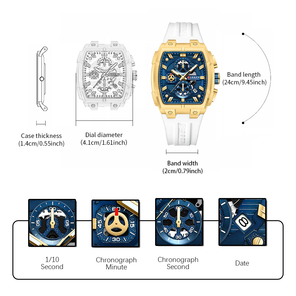 CURREN Luxury Vintage Watch fo - Vintage Fashion Aesthetic recensione e prezzo