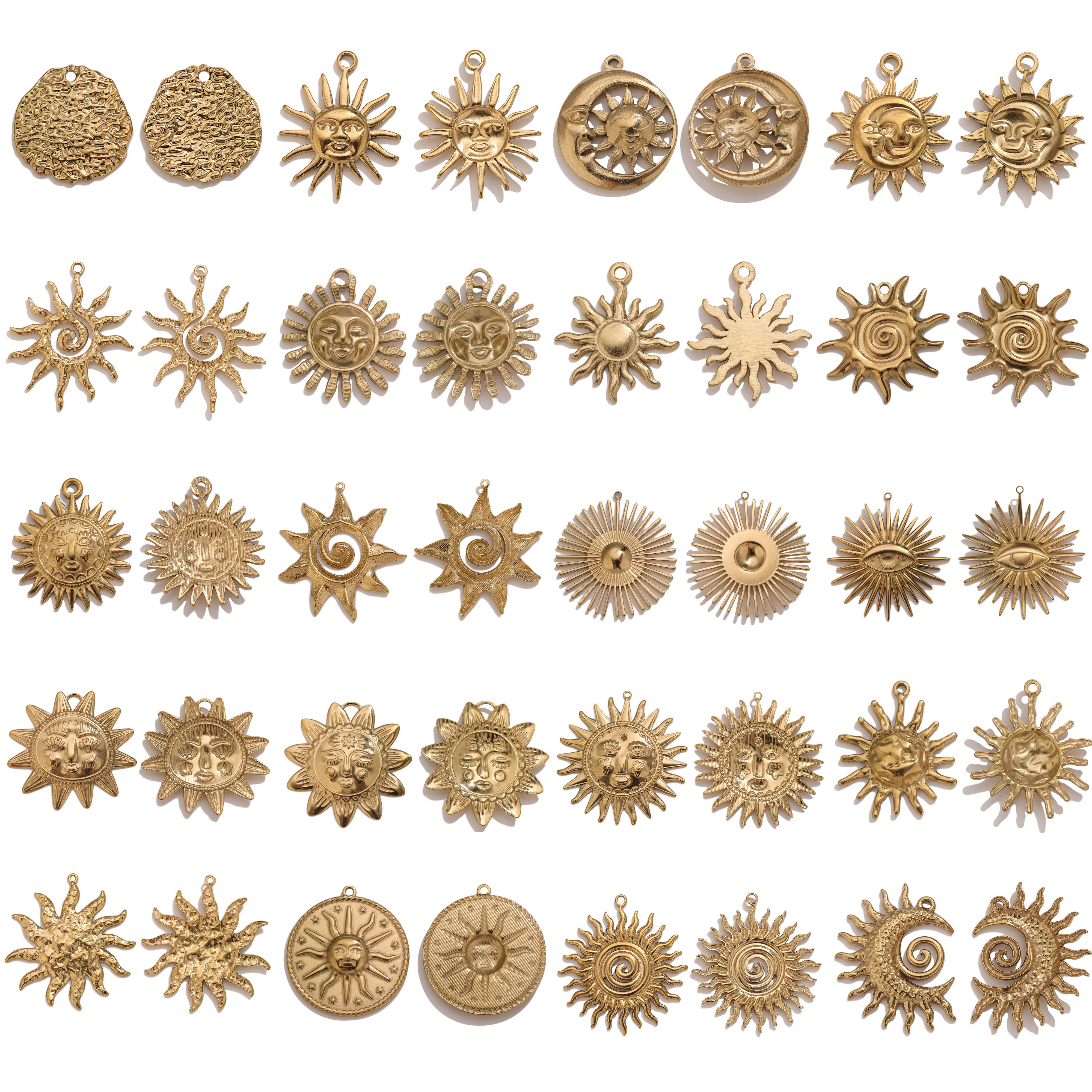 5pcs PVD Gold Charms Stainless - Vintage Fashion Jewelry Necklaces recensione e prezzo