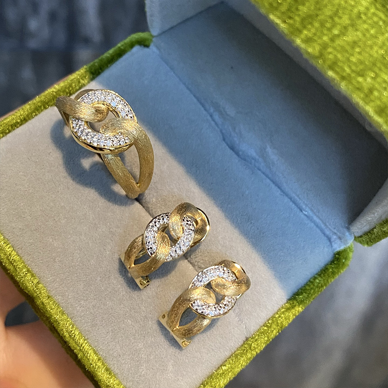 Aazuo 18K Yellow Gold Real Dia - Vintage Fashion Rings recensione e prezzo