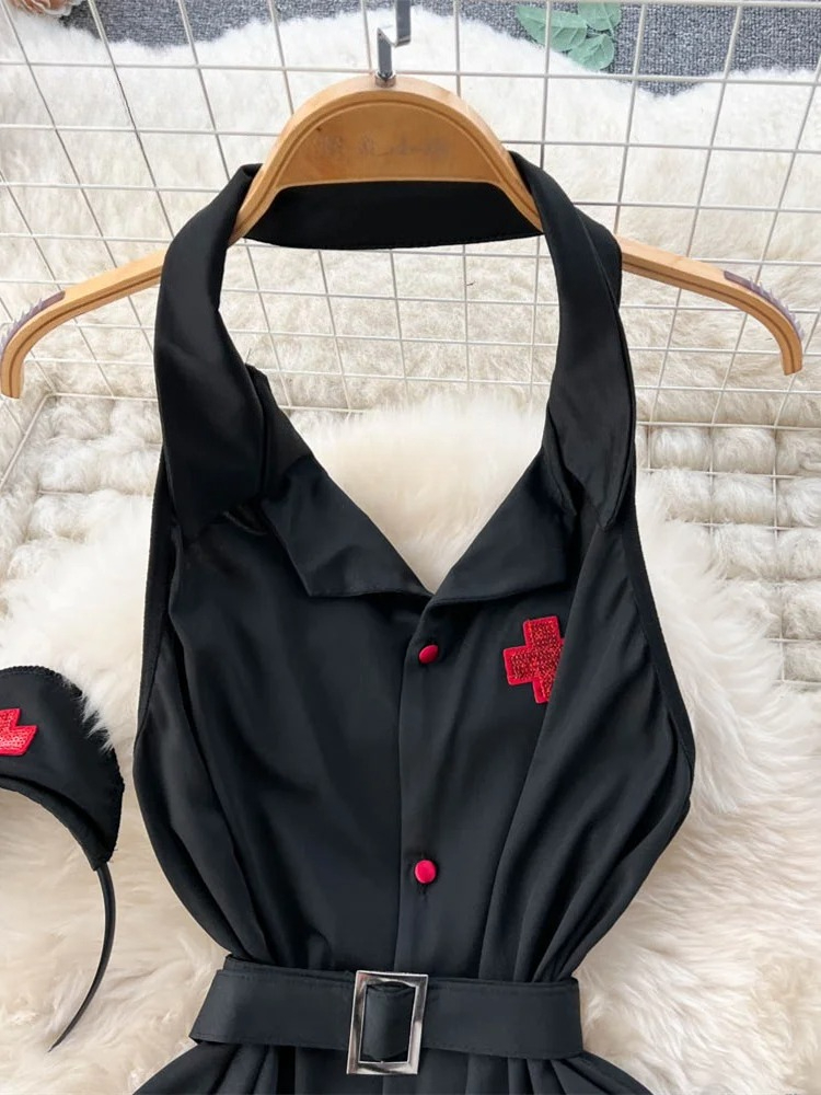 Erotic Fashion Sexy Halter Lin - Vintage Fashion Aesthetic recensione e prezzo