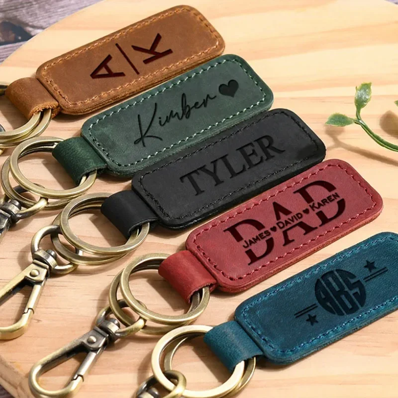 Laser Custom Logo Leather Keyc - Vintage Fashion Rings recensione e prezzo
