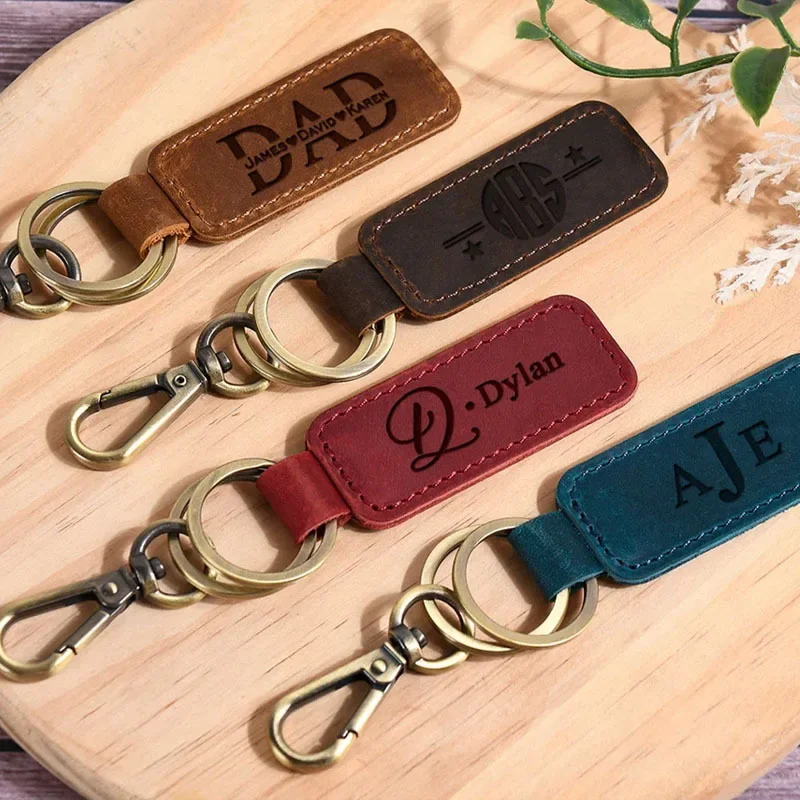 Laser Custom Logo Leather Keyc - Vintage Fashion Rings recensione e prezzo
