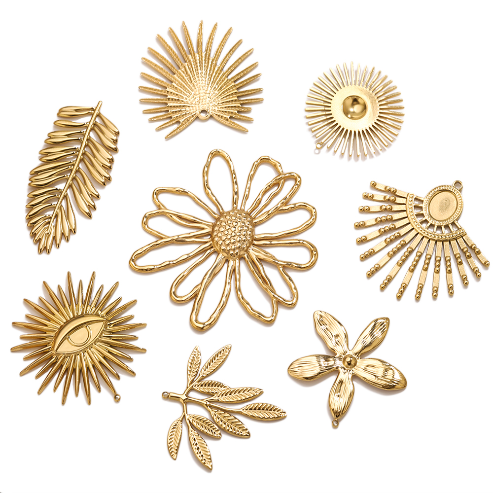 5pcs Stainless Steel Flower Ch - Vintage Fashion Jewelry Necklaces recensione e prezzo