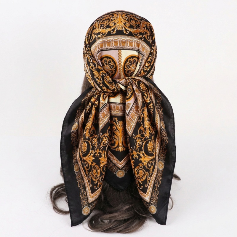 Vintage Satin Square Scarf Wom - Vintage Fashion Hijab recensione e prezzo