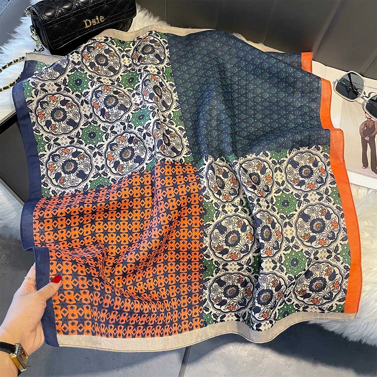 68cm Small Square Feminine Sca - Vintage Fashion Hijab recensione e prezzo