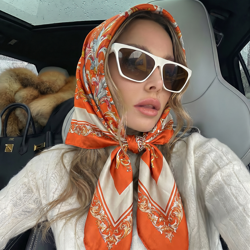 Vintage Satin Square Scarf Eur - Vintage Fashion Hijab recensione e prezzo