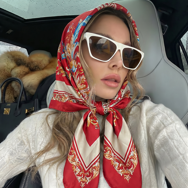 Vintage Satin Square Scarf Eur - Vintage Fashion Hijab recensione e prezzo