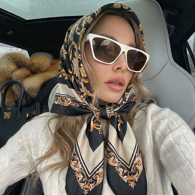 Vintage Satin Square Scarf Eur - Vintage Fashion Hijab recensione e prezzo