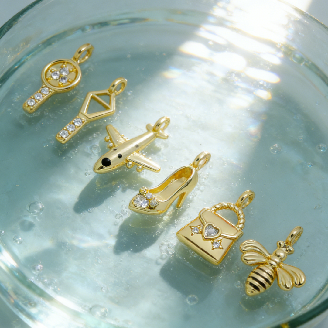 5Pcs Pendants Brass Cubic Zirc - Vintage Fashion Jewelry Necklaces recensione e prezzo