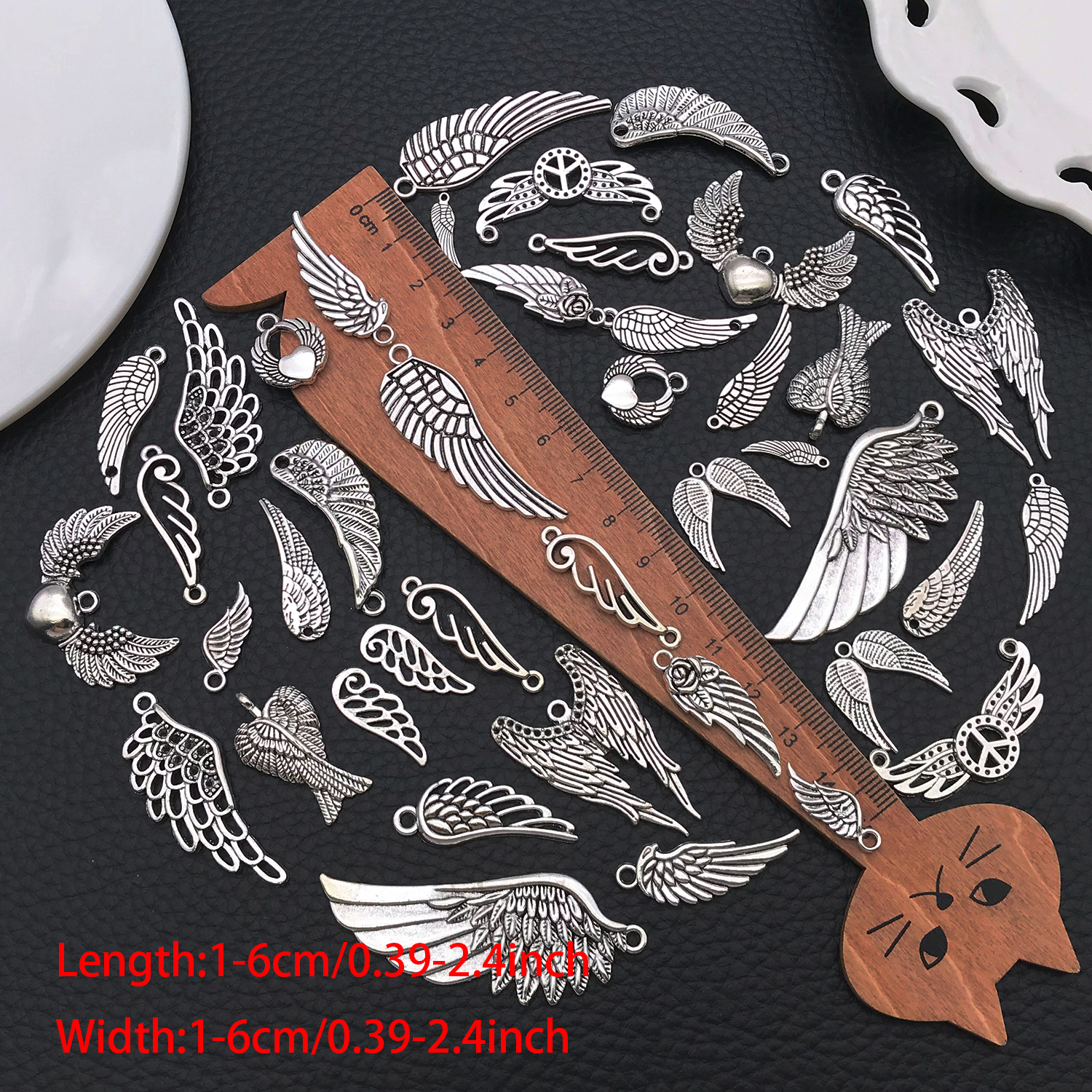 Angel Wing Charms, New 22/42 P - Vintage Fashion Jewelry Necklaces recensione e prezzo