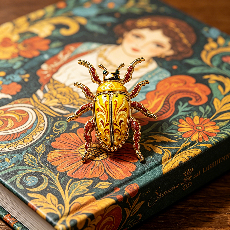 Elegant Emerald Enamel Scarab  - Vintage Fashion Bug recensione e prezzo